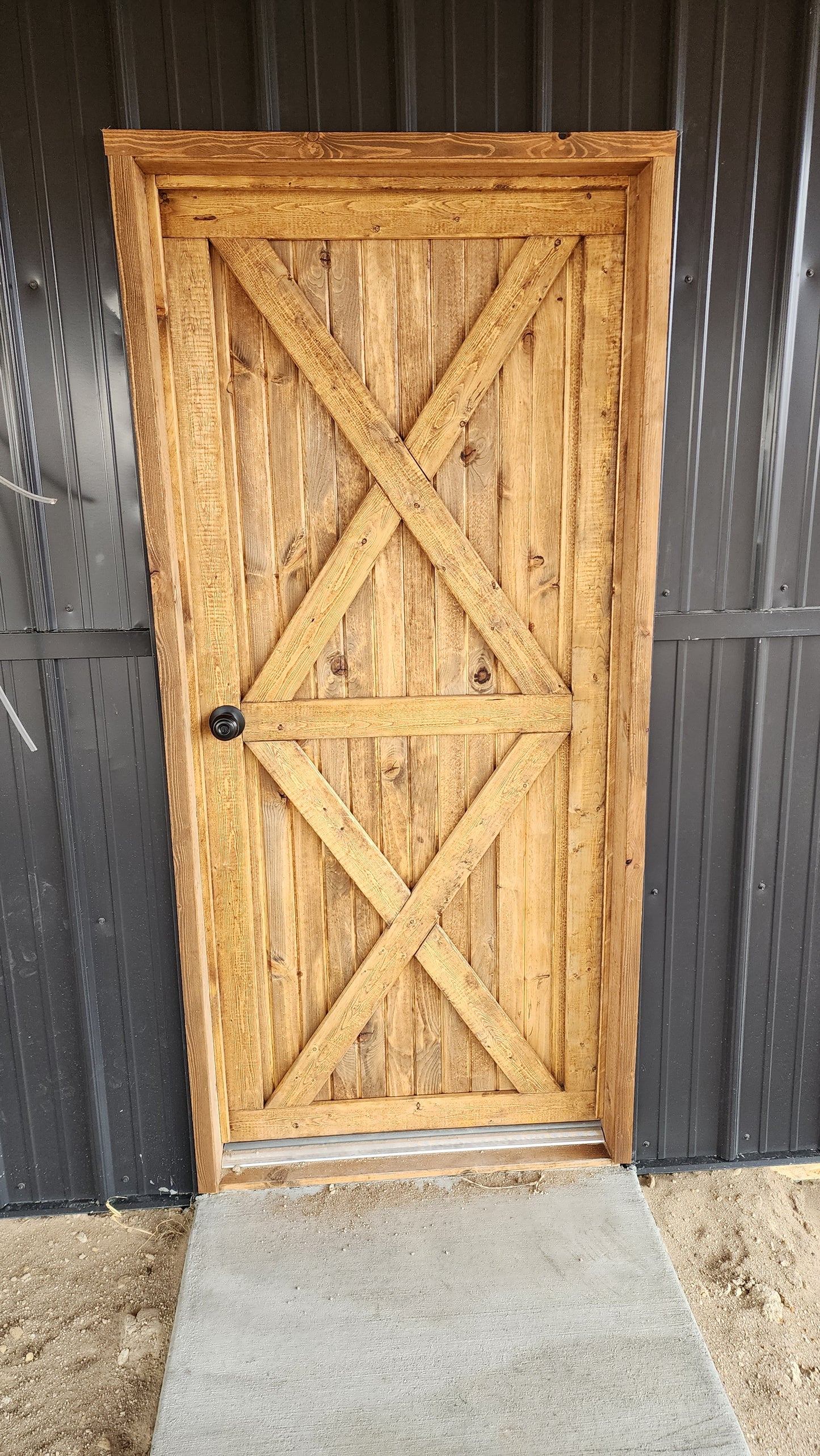 Rustic interior sliding barn door double X frame (please contact us for an accurate quote)