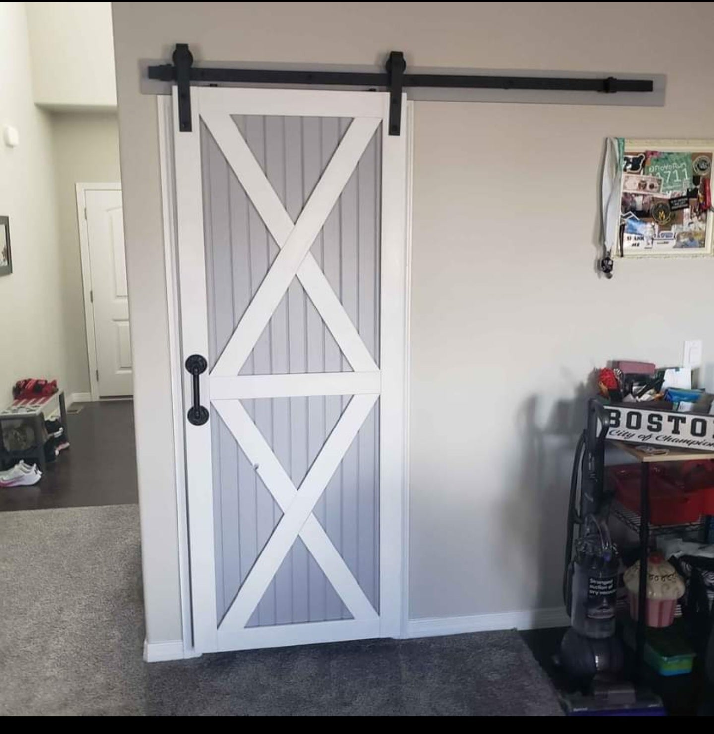 Rustic interior sliding barn door double X frame (please contact us for an accurate quote)